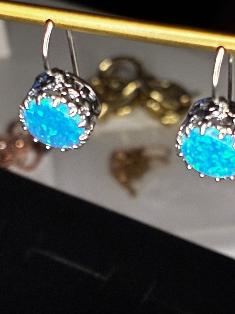 Silpada’s Blue Opal Drop Earrings - Sterling Silver, New